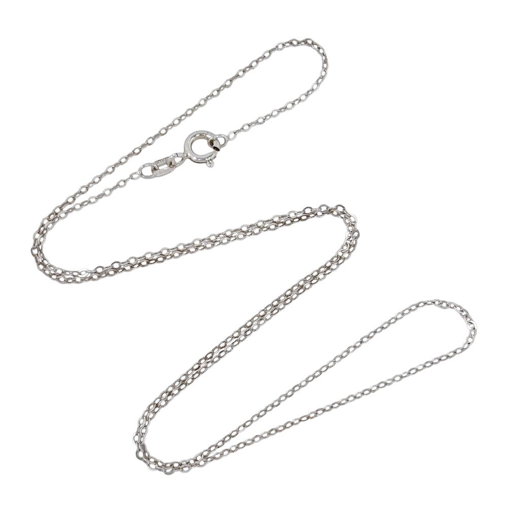 Vintage Italy Sterling Silver 925 Cable Link Chain Necklace 18"